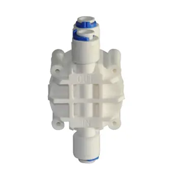 

1/4" OD Tube 4 Way Valve Auto Shut Off Pressure Regulator Aquarium Water Purifier Reverse Osmosis Machine Water Filter Parts