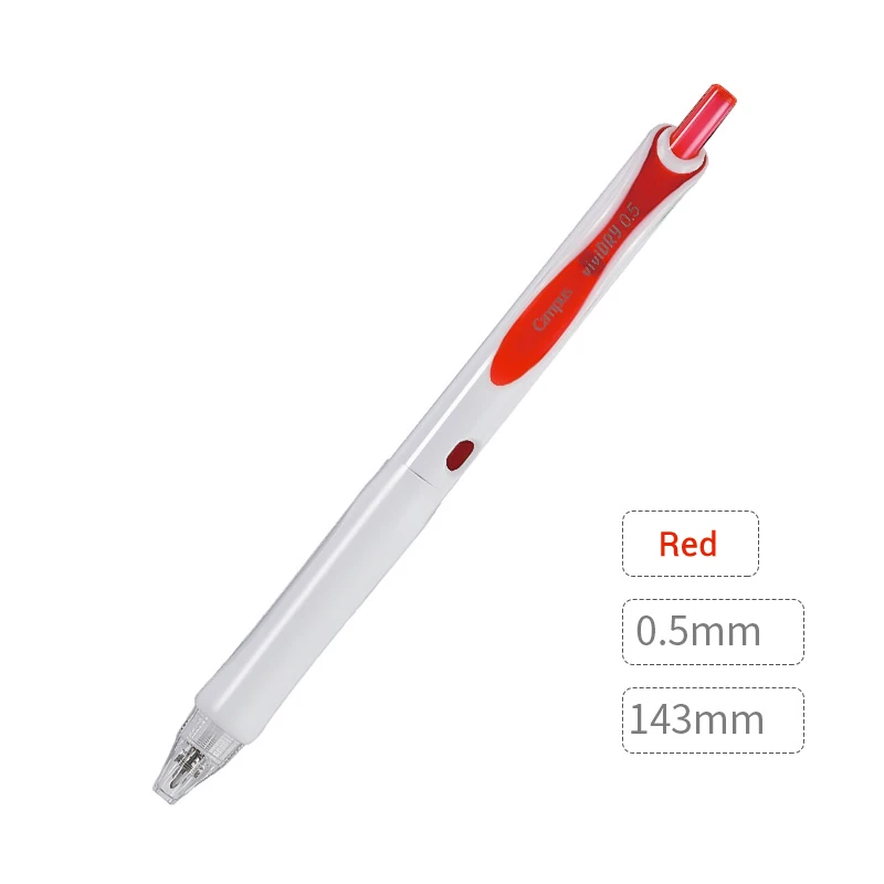 Red Ink Японская гелевая ручка KOKUYO 0,5 мм, быстросохнущая гелевая ручка для офиса и школы, цветная ручка для студентов, канцелярские принадлежности, 1 шт - Цвет: Red Ink