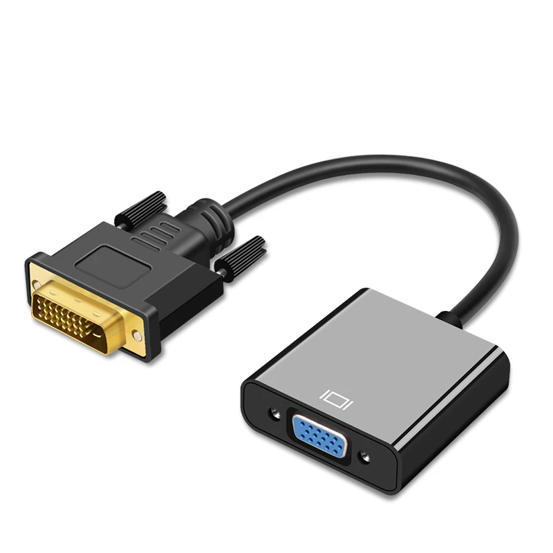 DVI штекер VGA Женский 1080P видео конвертер адаптер DVI 24+ 1 25 Pin DVI-D VGA адаптер кабель для проектора ТВ монитор ПК Дисплей