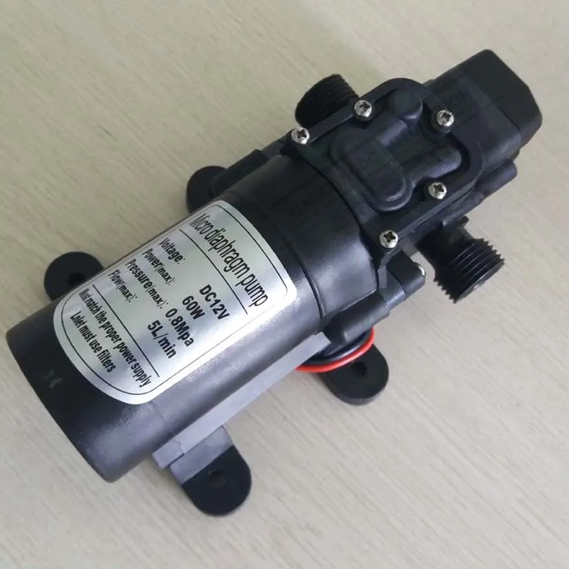 DC 12 В 130PSI 6л/мин насос для agua Electrica negro Micro de alta presión diafragma насос для agua jardina rociador
