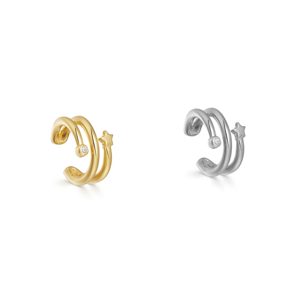 2pcs style 13 Новинка, модные жемчужные серьги-каффы в богемном стиле, штабелируемые С-образные Чешские стразы, маленькие серьги-клипсы для женщин, свадебные ювелирные изделия - Окраска металла: 2pcs style 13