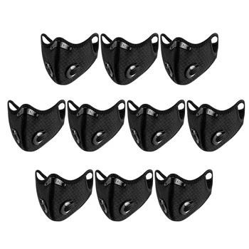 

10pcs Cycling Sport Face Mask Dust Mask PM 2.5 Anti-Pollutio Respirator Activated Carbon Filter Running Training MTB Road Bike