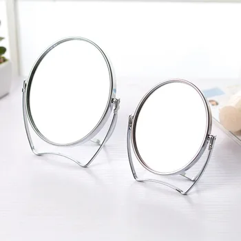 

Makeup Mirror Vanity Mirror Cosmetic Make Up Pocket Miroir Silver Rectangle Foldable Makeup Folding Compact Miroir