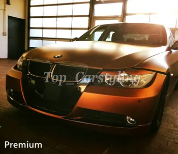 

Ice Brown satin chrome Vinyl Wrap For whole Car Wrap Covering foil With Air bubble Free Low tack glue Like 3M Quality 1.52x18m