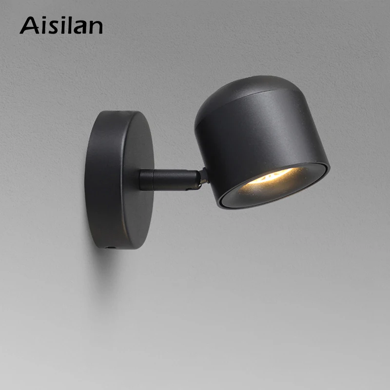 Permalink to Aisilan Wall Lamp Modern Style Wall light Adjustable Black/White 7W for Bedside Bedroom  Mirror Light Corridor sconce AC90-220V
