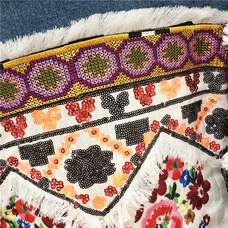 Gypsylady хлопковая джинсовая куртка с цветочной вышивкой в стиле ретро boho куртка с аппликациями пальто Женская Джинсовая Верхняя одежда с длинными рукавами chaquetas