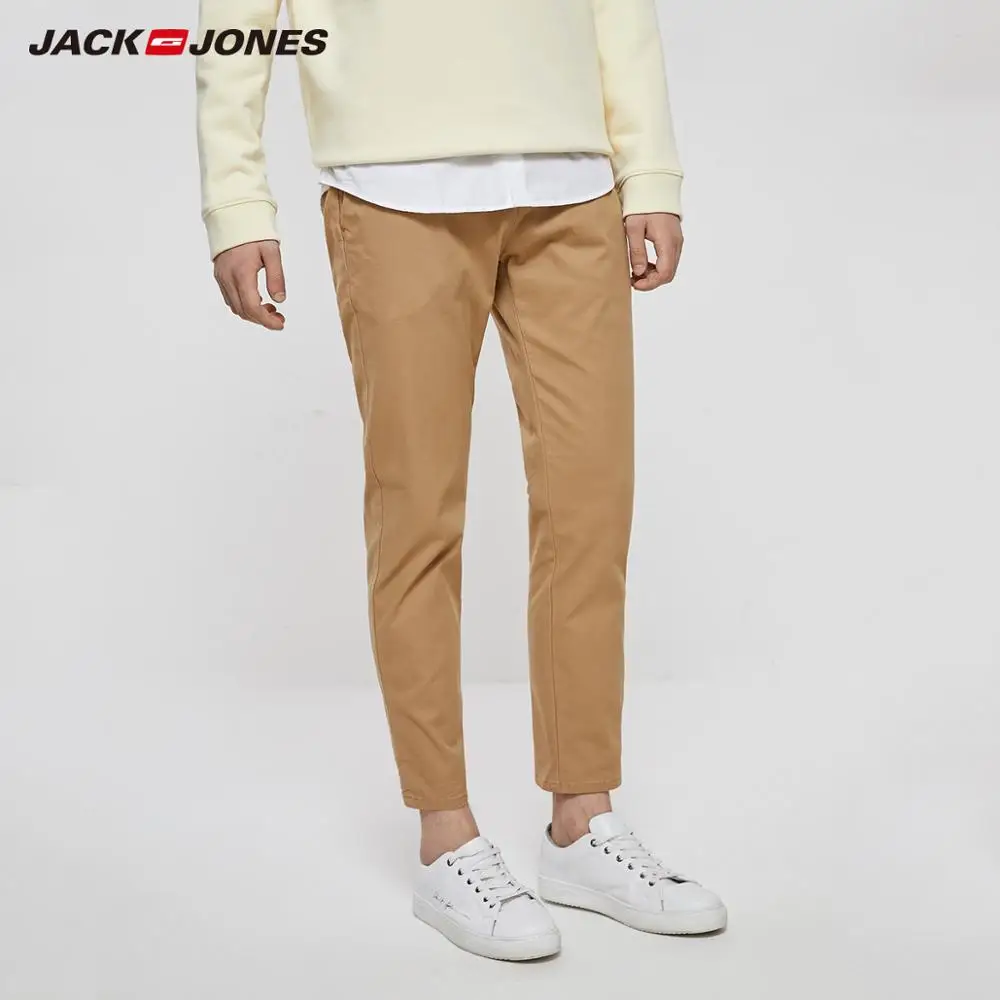 Мужские повседневные облегающие брюки JackJones из хлопка 218314579 | Мужская одежда