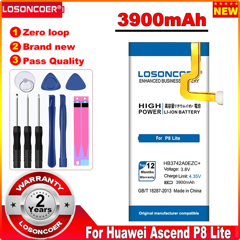 Топ 3900mAh HB3742A0EZC + для Huawei Ascend P8 Lite Battery GR3 2016 TAG L21 L22 L23 L01 L03|battery for huawei|mobile phone batterybattery |