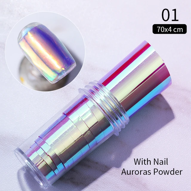 1 Box Glitter Marble Series Nail Transfer Foil Stickers Gold White And Black Bright Slider For Nails DIY Decoration Manicures 10
