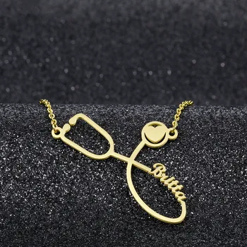 

Sophauteem custom Name/letter Necklace Adjustable Chain Personalized Custom Nameplate Necklace Charm Jewelry Gift for Women girl