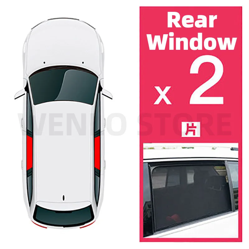 WENLO для Honda 7 8 9 10 th Accord CIVIC Fit Jazz Odyssey Магнитная Автомобильная боковая шторка от солнца, сетчатая Автомобильная шторка - Цвет: Rear Side Window
