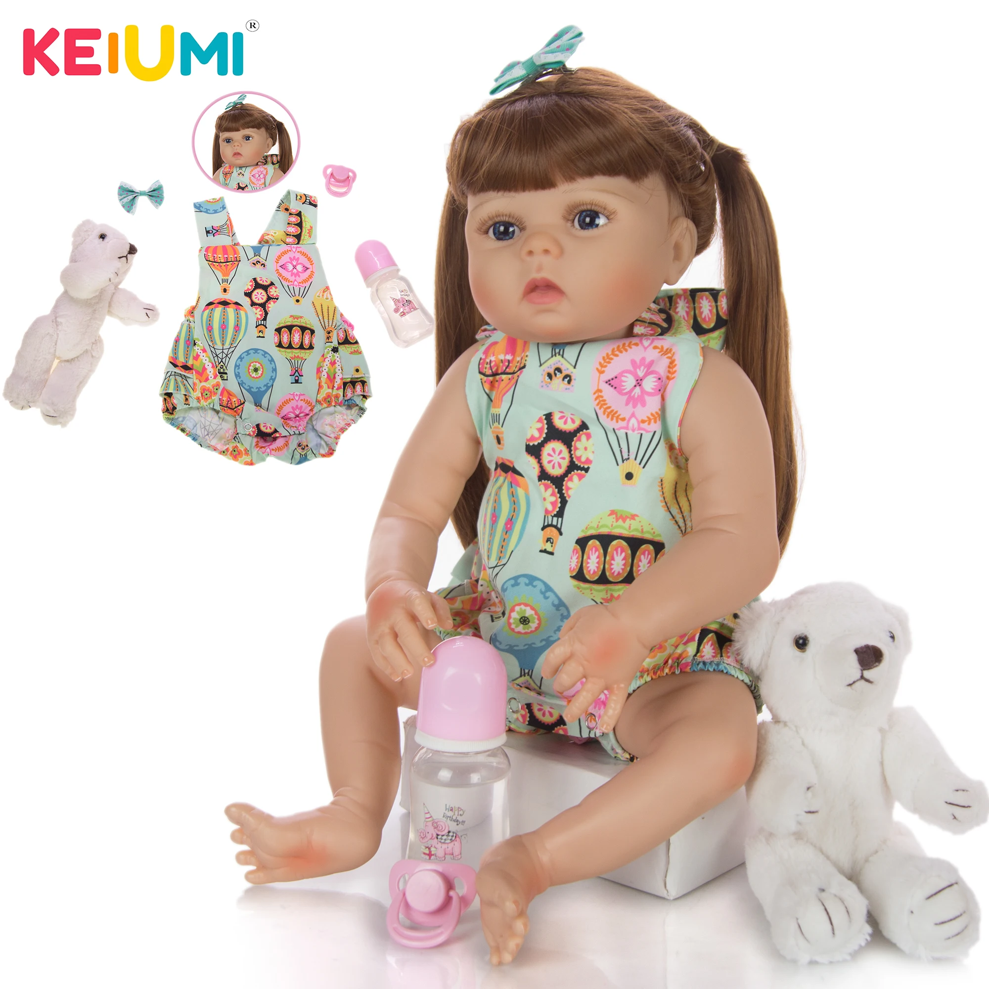 KEIUMI Классические Силиконовые игрушки для новорожденных 22 &quot55 см реалистичные