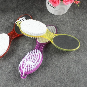 

Portable Health Care Plastic Durable 4 In 1 Pedicure Random Color Manual Tool Dead Skin Removal Foot Grinder