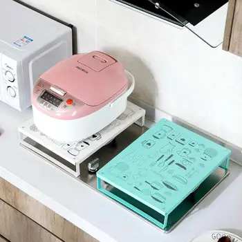 

Kitchen Storage Rack Induction Cooker Shelf Bracket Support Microwave Oven Holder Gas Stove Cover Base Shelf Kitchen Tools Iron