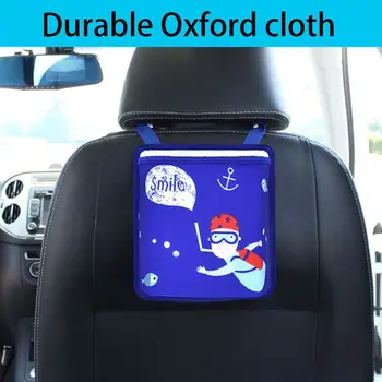 

Cartoon Car Trash Can With Storage Pockets Leak-Proof Car Organizer Multipurpose Trash Bin
