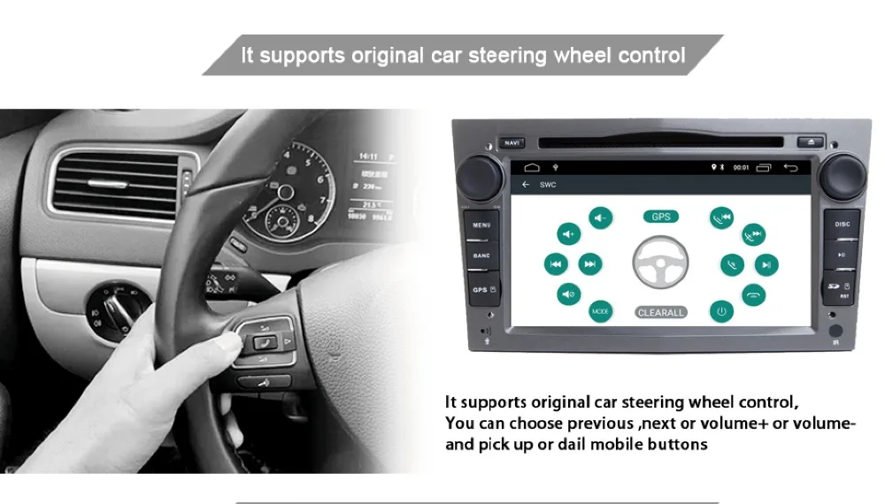 Clearance Android 9.0 car multimedia player for Opel Astra h Vectra Antara Zafira Corsa Radio dvd gps Wifi USB SD Steering wheel control 6