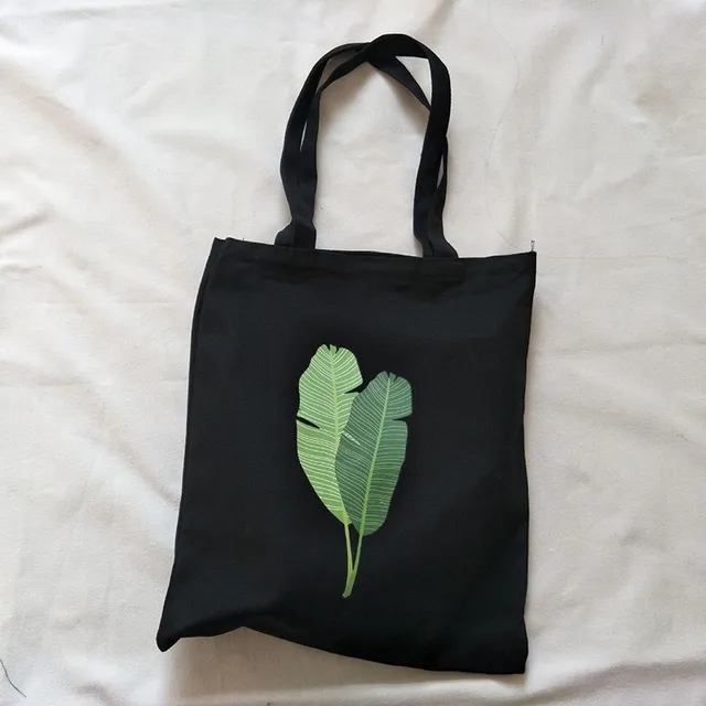 Canvas Tote Bag For Women 2019 Female Handbags Eco Reusable Cloth Shopping Bag Student Book Bags Ladies Casual Shopper Bag Black 1