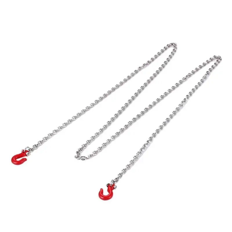 Tow Chain Hook+Shackle Set Hit Color Towing Chain with Hooks Tow Shackle Set Universal RC Crawler Car Parts Accessories Durable