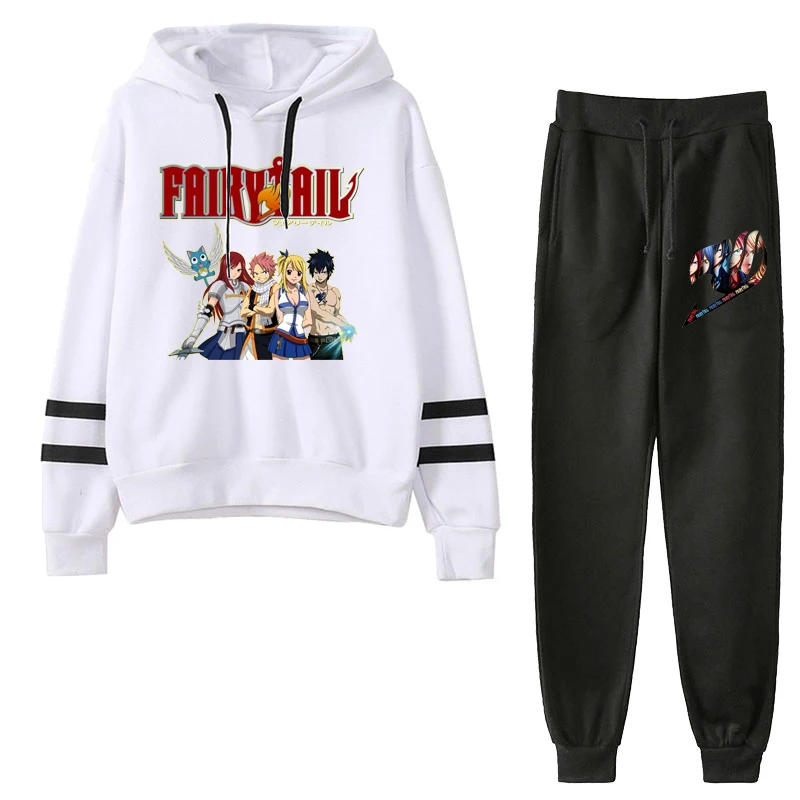 

Fairy Tail Hoodies Sweatshirt Tracksuits Suit 2 Pieces Sets Women Pullover Sets Female Casual Clothes Fairy Tail Hoodies Outfit