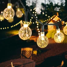 Lampe solaire Chaîne LED Chaîne Fée Lumières Solaire Puissance Deux Fonctions Guirlandes Jardin Décoration De Noël Lumière Pour Extérieur