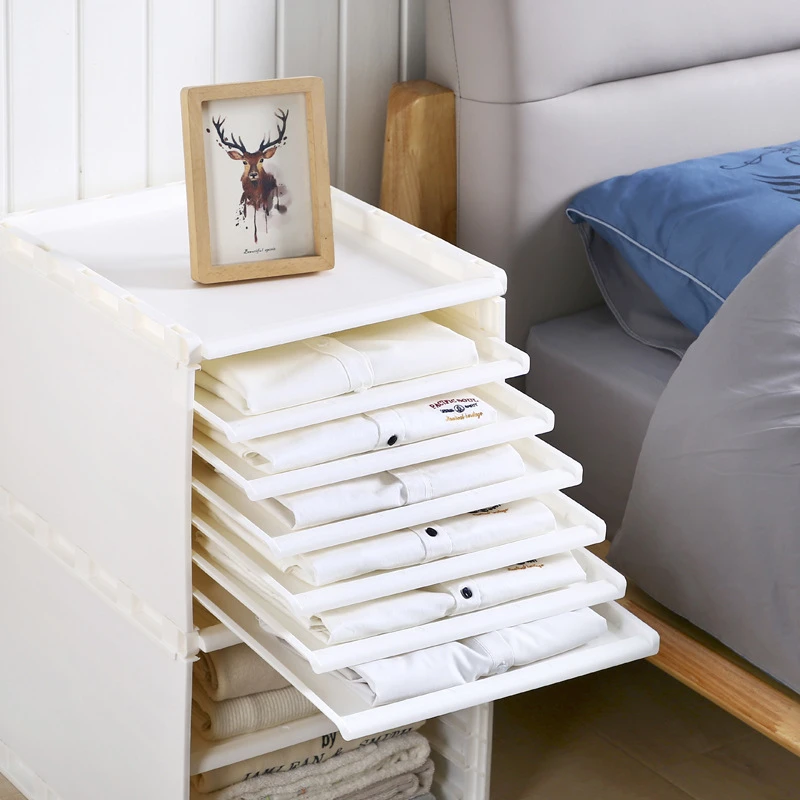 

Creative Drawer Wardrobe Multi-functional DIY Combinable Divider Storage Boxes Multi-layers Sundries Clothing Cabinet Organizer