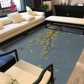 

Bubble Kiss Classical Chinese Country Style Blue Carpets For Living Room Non-slip Home Decor Area Rugs Anti-wrinkle Floor Mats