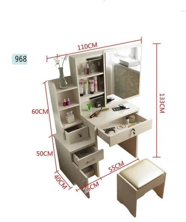 El Dormitorio комод с выдвижными ящиками для туалетного столика, косметический столик, мебель для спальни