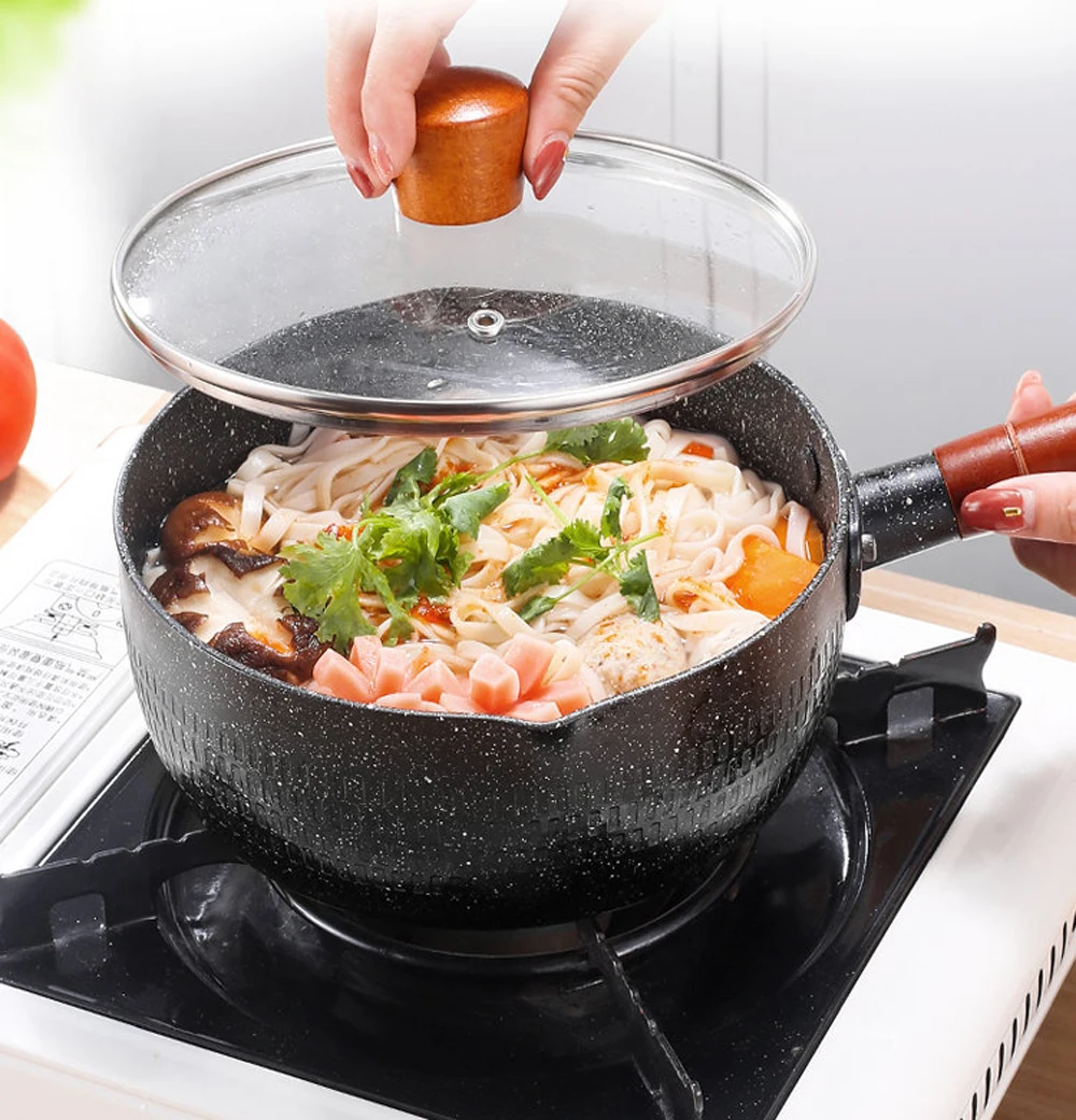 Milk pot Non-stick Pan kitchen Soup pot stainless steel stew Baby food boilers noodles Porridge pot single handles saucepan