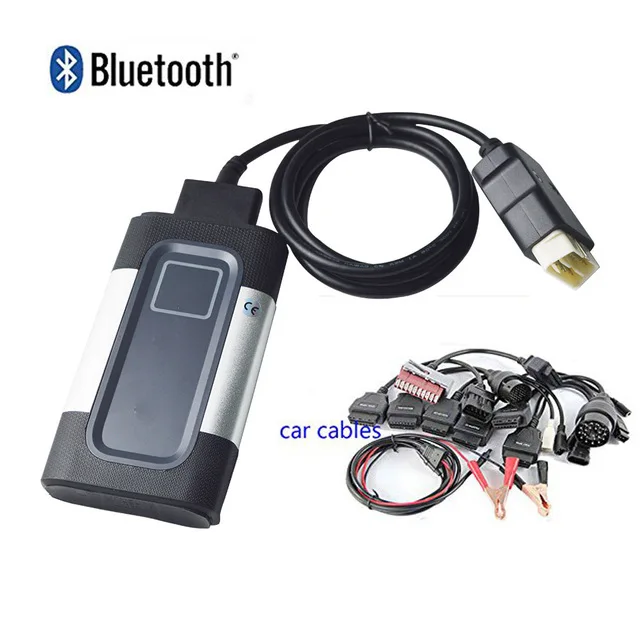 TCS CDP 2016R0 для autocom cdp pro с bluetooth obd2 диагностический инструмент для автомобиля и грузовика obd2 сканер+ 8 шт. Автомобильный Кабель