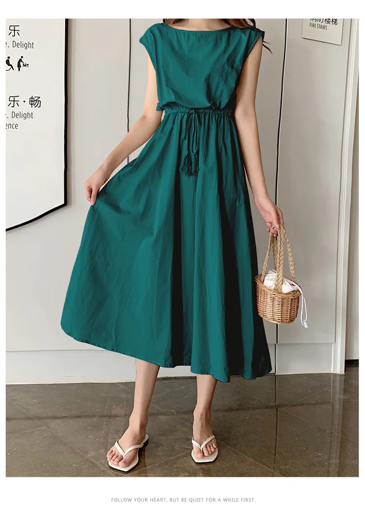 10 colors S-2XL Summer Women Dress Maxi Evening Female Vintage Dress Oversize Short Sleeve Beach Dresses Robe Vestido Cotton