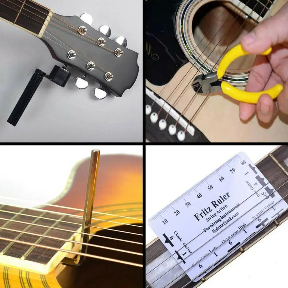 Инструмент для ухода за гитарой ремонт и обслуживание струнный файл Электрический бас-гитара набор инструментов для ухода за гитарой аксессуары для музыкального инструмента