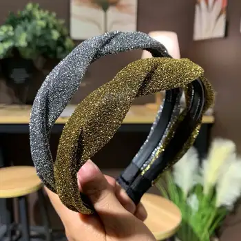 

Europe And America Braid Hair Band Multi-color Women's Silver Gold wire Twist Braid Head Buckle Headband Women Hair Accessories