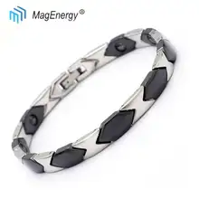 MagEnergy черный здоровья керамические браслеты био магнитный браслет/браслет для мужчин и женщин модные исцеляющие ювелирные изделия