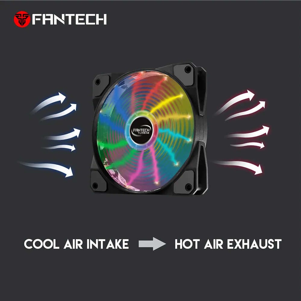 FANTECH охлаждения для ПК FC-123 настольный вентилятор компьютера яркий светодиодный