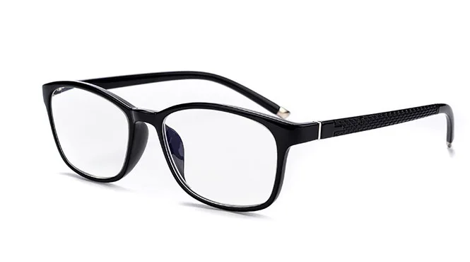 Zerosun очки для чтения для мужчин и женщин TR90 блокировка синий светильник диоптрий дальнозоркость+ 125 175 Женская Мужская увеличительная линза для очков чехол бесплатно - Цвет оправы: Черный