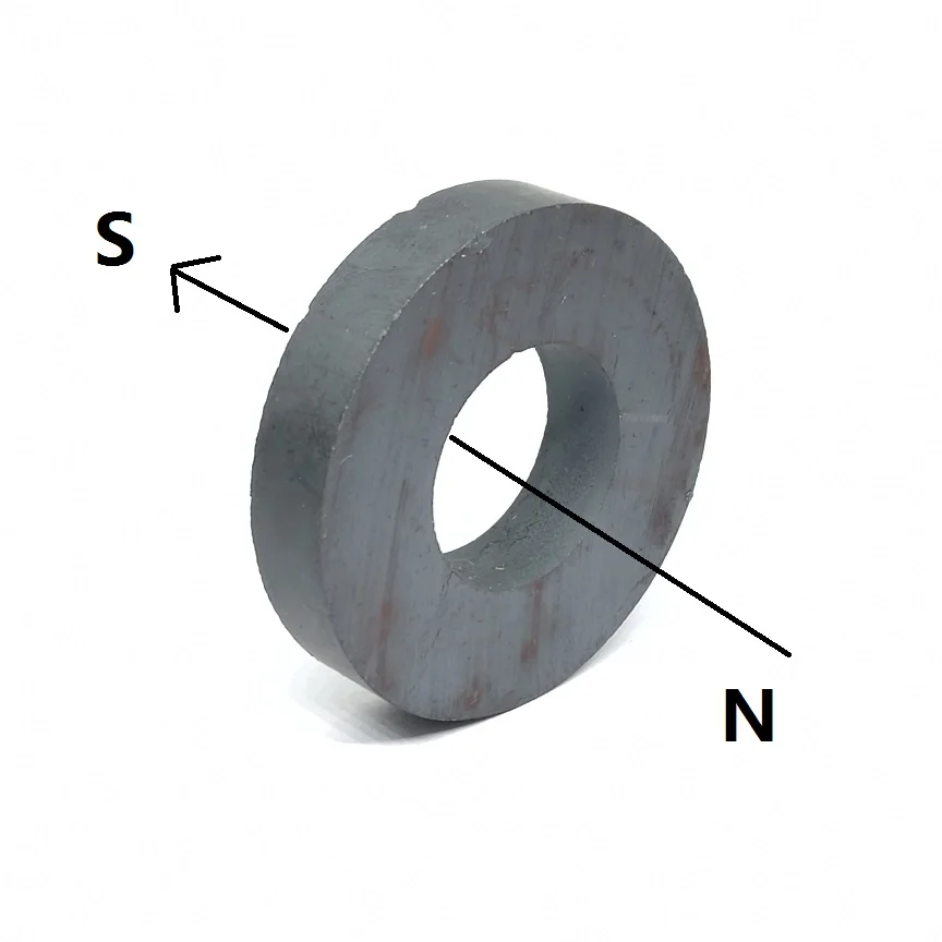 1 2 5 10PCS/LOT Ferrite Magnets 45x8 Hole 22