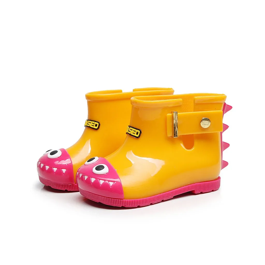 Непромокаемые сапоги с динозавром; Детские Водонепроницаемые ботиночки для малышей; повседневная обувь; Botte Enfant Fille; непромокаемые сапоги; Meisjes Laarzen