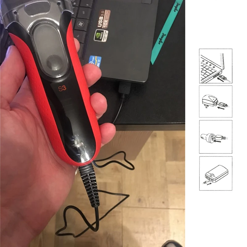 Зарядное устройство USB для электробритвы Braun 190 199 1775 195s 1 197s 199s 2675 2775 2776 2778 2838