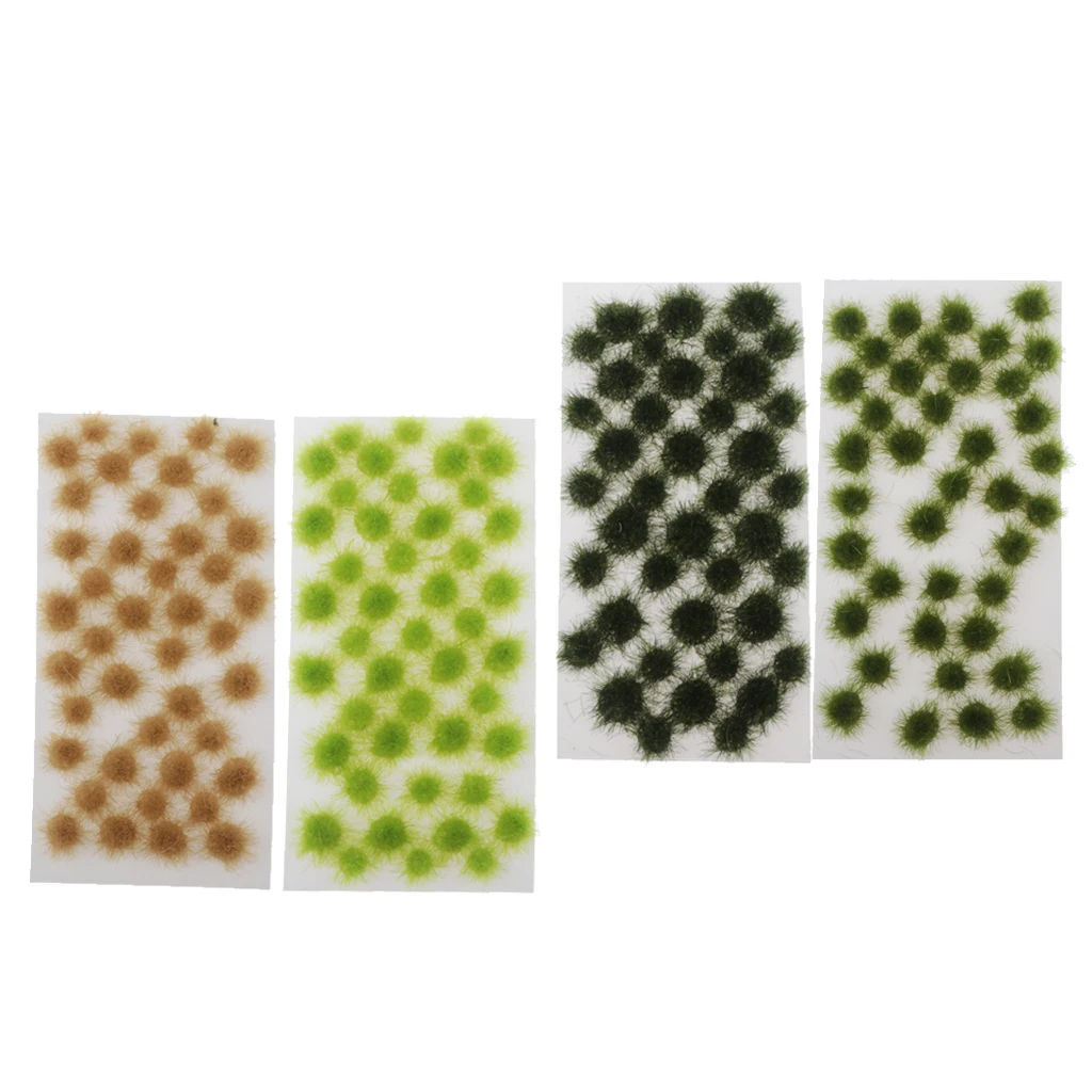 160x Self Adhesive Static Grass Tufts Wasteland Tuft Terrain Model Kit Dioramas