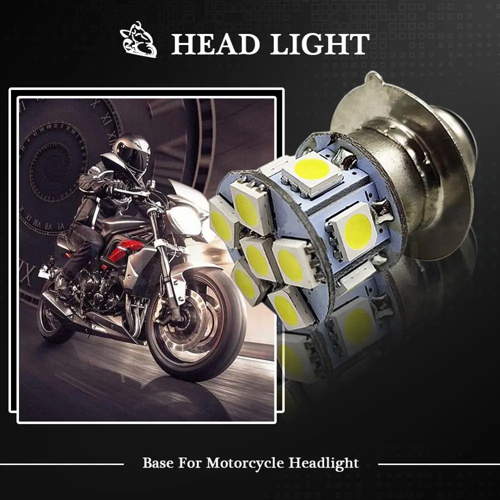 6 в 12 В неполярный H6M P15D 12SMD 5050 светодиодный мотоцикл 0 Вт лм дальний/Ближний