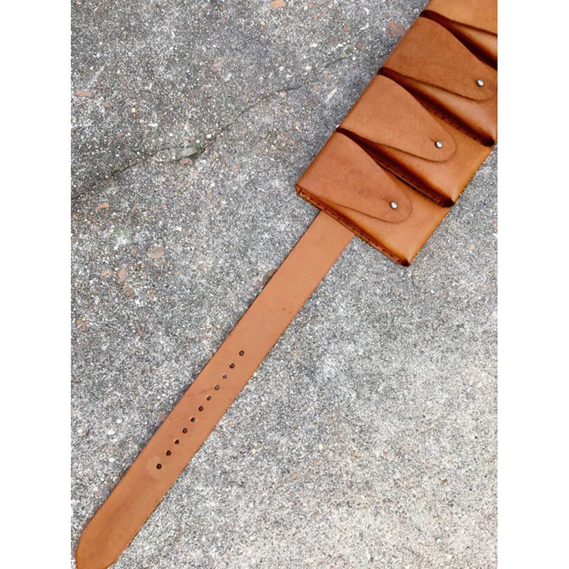 Steampunk Star Tusken Raider Belt Pouch Leather Cavalry Bandolier Nomadic Ammo Cartridge Bag Sash Larp Sand People For Men Women