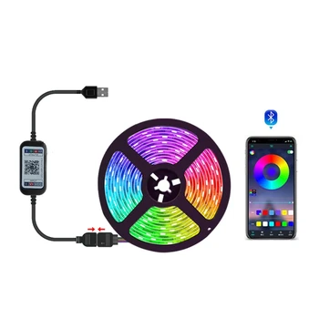 

Flexible Bluetooth LED Strip Light Ribbon Waterproof Remote Control Backlight R9JC