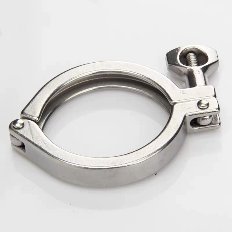 1Pcs 304 Sanitary Stainless Steel Fitting Ferrule Tri Clamp Clamps Clover For Homebrew Diary Product