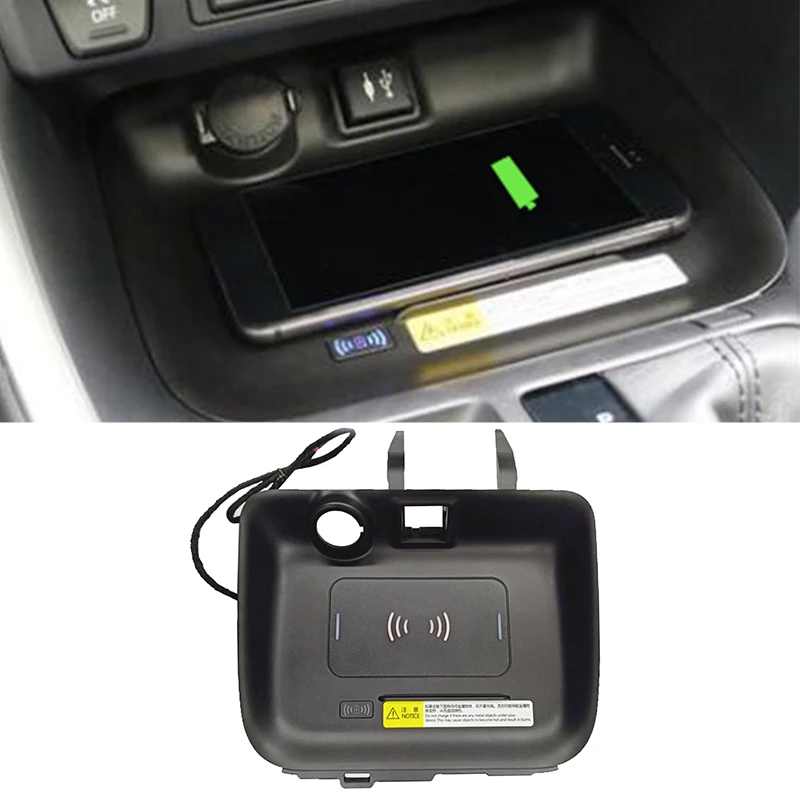 

For Toyota RAV 4 RAV4 2019 2020 10W car QI wireless charger charging plate wireless mobile charger phone holder accessories