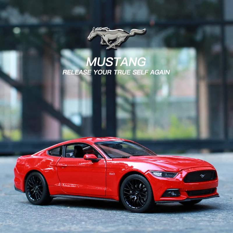 Модель автомобиля WELLY из сплава 1:24 2015 Ford Mustang декоративная коллекция игрушечные