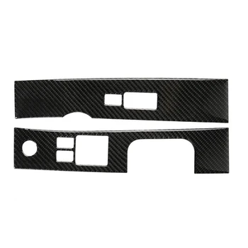 

1 Pair Carbon Fiber Door Window Lift Switch Panel Cover Trim Fit For Nissan 350Z 2006 2007 2008 2009