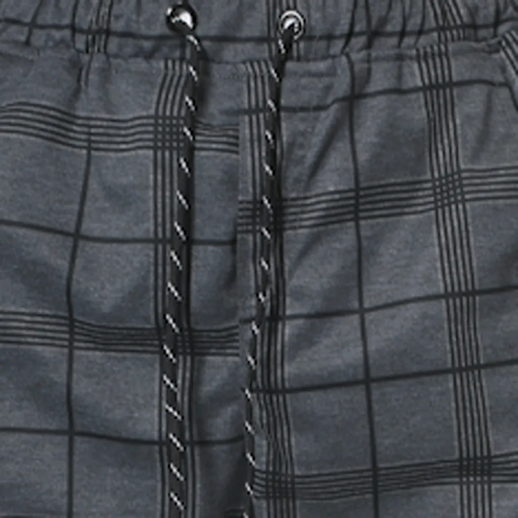 Мужские брюки Модные Длинные повседневные спортивные облегающие клетчатые брюки для бега бегунов спортивные штаны осень-зима мужские брюки