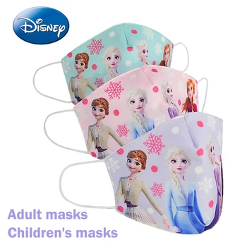 

Children Masks 2020 Frozen 2 Elsa Anna Anime Figures Cartoon Cute Print Pattern Kids Mouth Face Mask Breathable Anti-haze Gifts