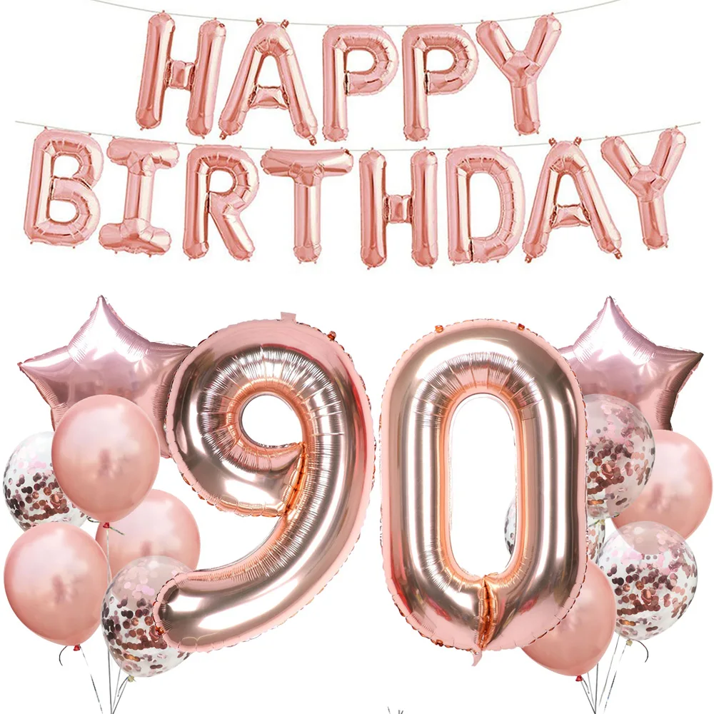 Amawill, розовое золото, для взрослых, 50 лет, с днем рождения, фольга, шар, день рождения, вечеринка, украшения, 50 лет, юбилей, принадлежности, 75D - Цвет: No.46