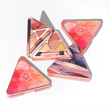 

High Pigment Eyeshadow Palette Glitter Matte Eye Makeup Triangle Shape Waterproof Long-lasting Cosmetics